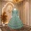 Aqua Embroidered Bridal Anarkali