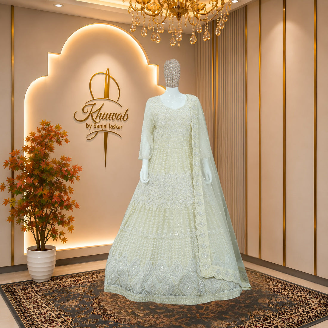 Ivory Bridal Anarkali