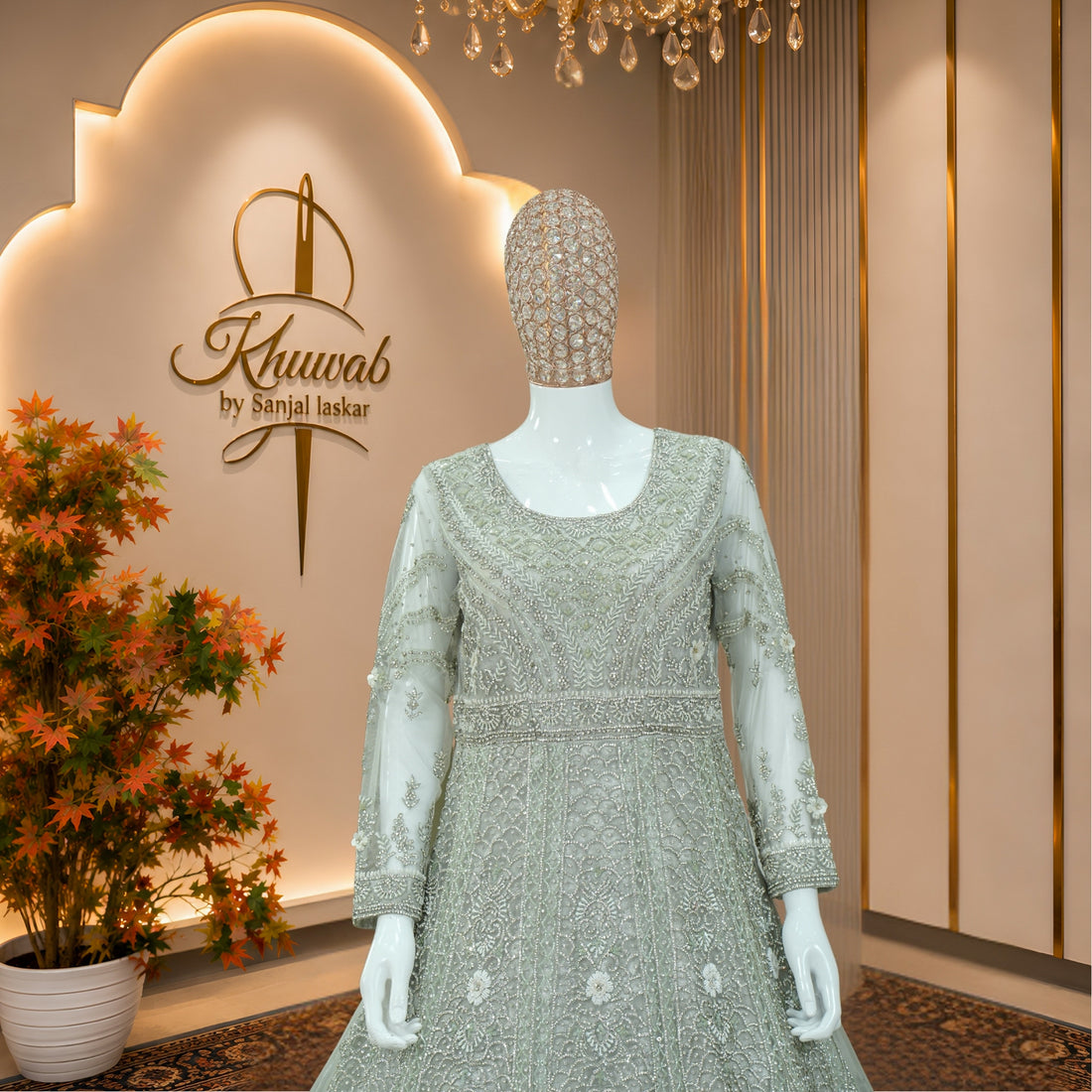 Silver Mist Bridal Gown