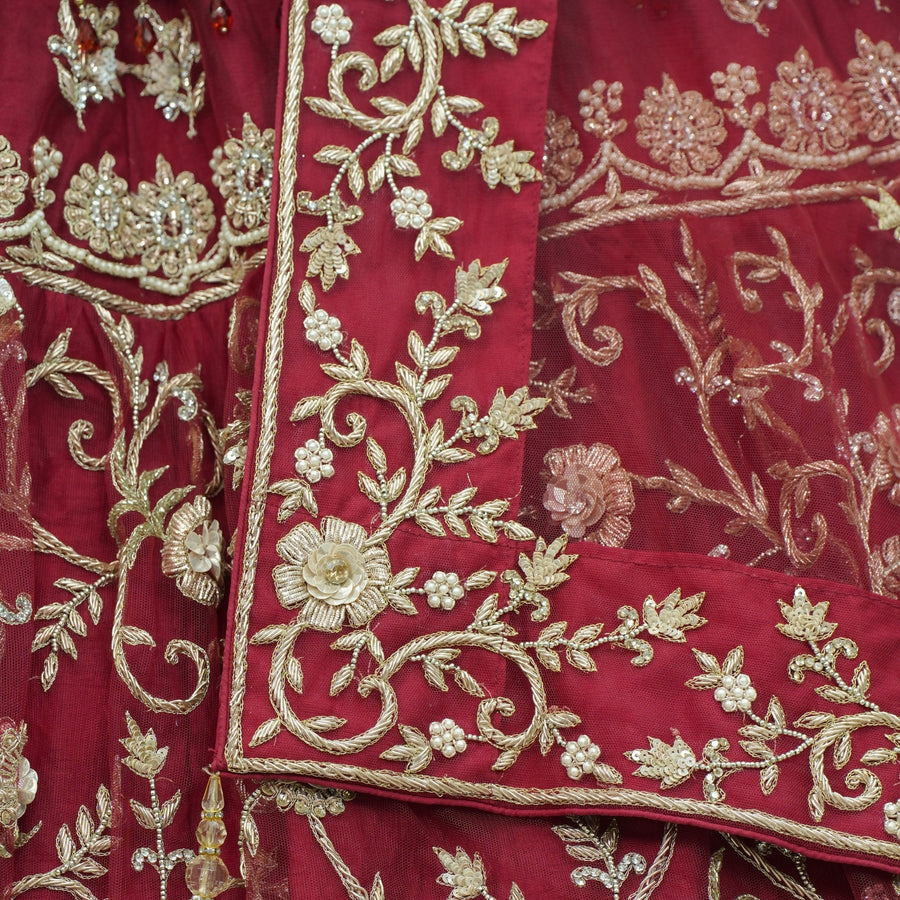 Maroon Bridal Lehenga Set