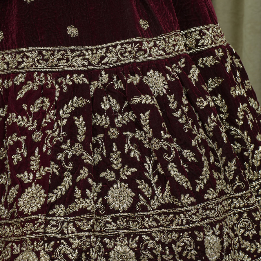 Deep Wine Bridal Lehenga