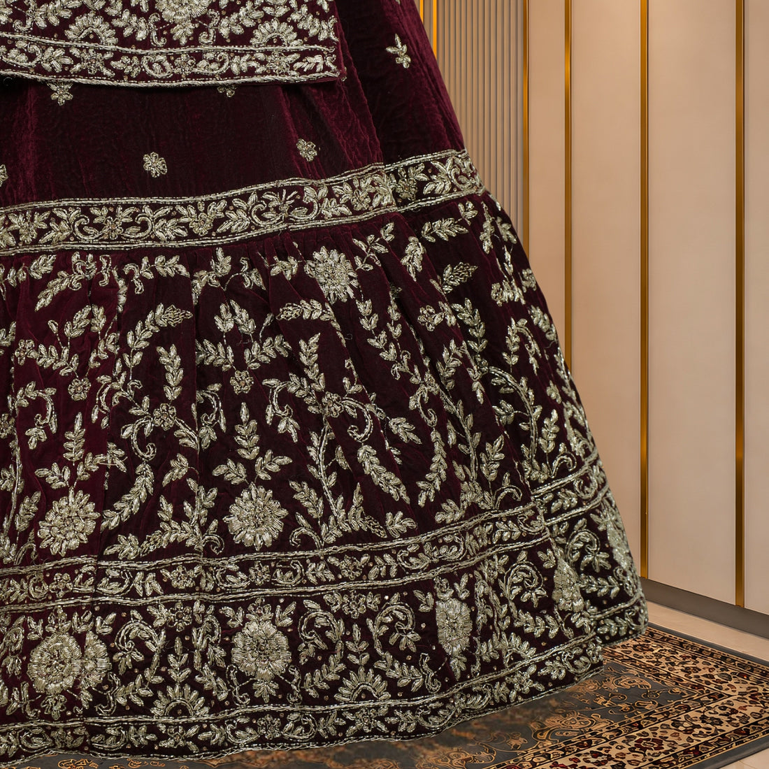 Deep Wine Bridal Lehenga