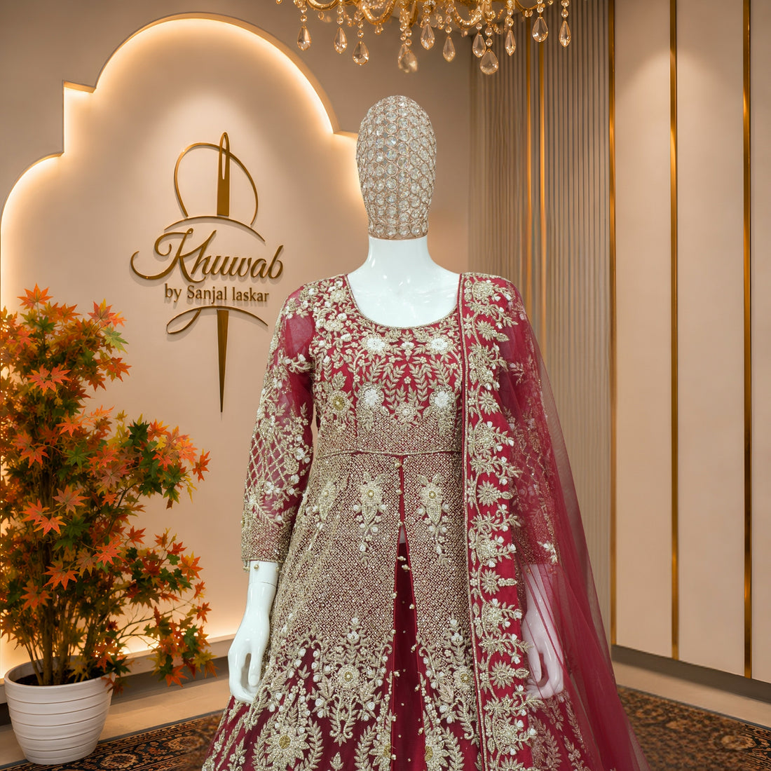 Maroon Royal Bridal Lehenga