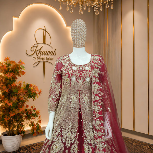 Maroon Royal Bridal Lehenga