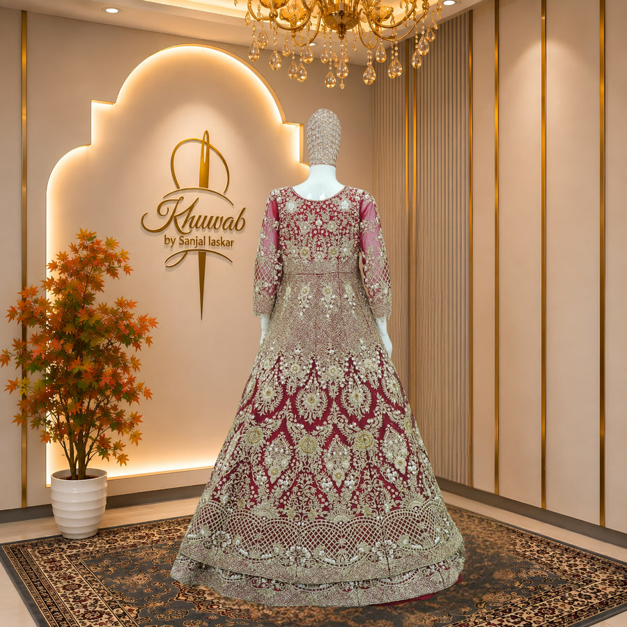 Maroon Royal Bridal Lehenga